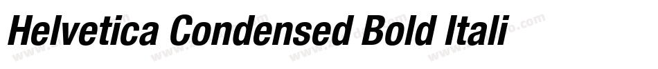 Helvetica Condensed Bold Italic字体转换